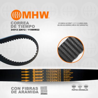 CORREA DE TIEMPO HYUNDAI ACCENT 1.3 Y 1.5 (2000-2006) MHW
