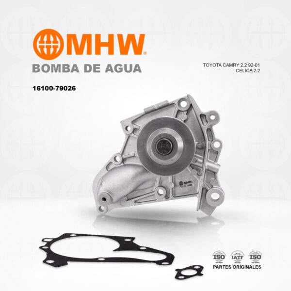 BOMBA DE AGUA TOYOTA CAMRY 2.2 92-01/ CELICA 2.2 MHW