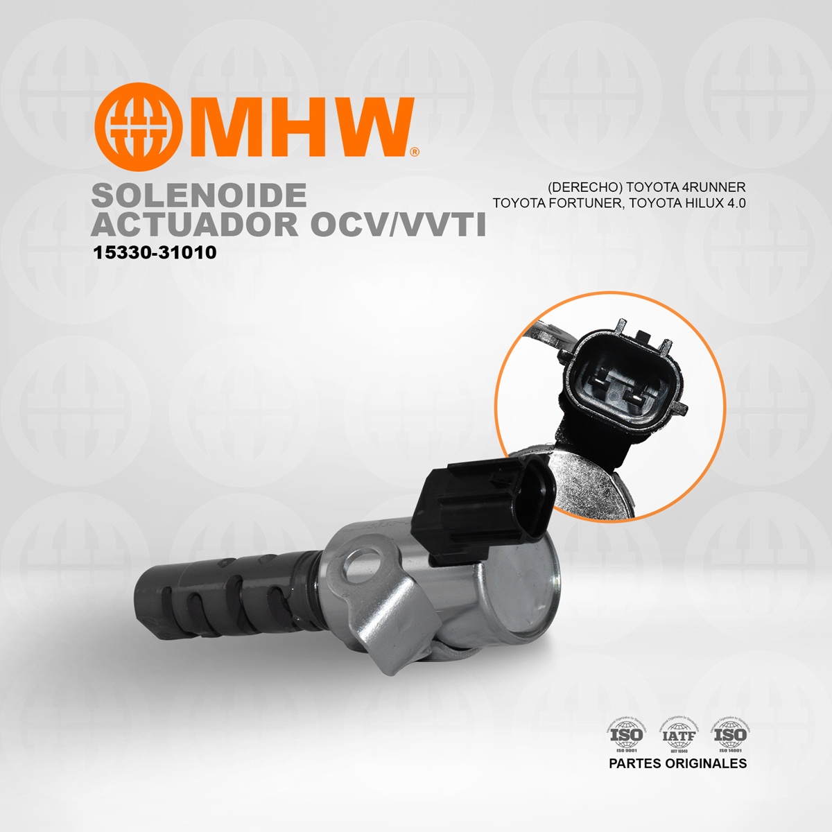 SOLENOIDE ACTUADOR OCV/VVTI (DERECHO) TOYOTA 4RUNNER, TOYOTA FORTUNER, TOYOTA HILUX 4.0 MHW