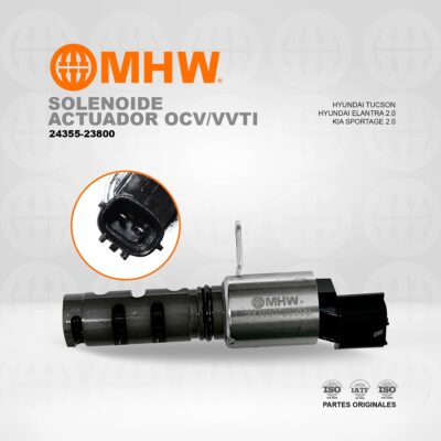 SOLENOIDE ACTUADOR HYUNDAI TUCSON, HYUNDAI ELANTRA 2.0, KIA SPORTAGE 2.0 (CORTO) MHW