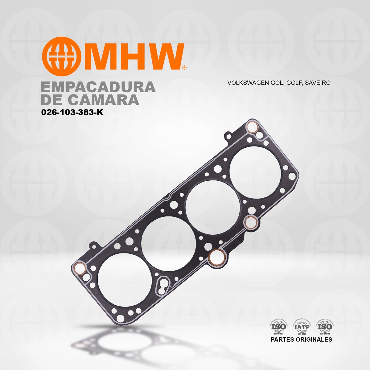EMPACADURA DE CAMARA VOLKSWAGEN GOL, GOLF, SAVEIRO 1.8 (AMIANTO) MHW