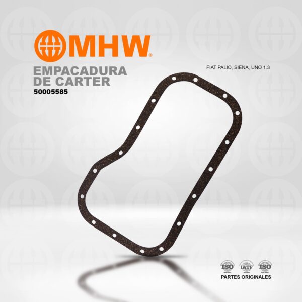 EMPACADURA DE CARTER MOTOR FIAT PALIO, SIENA, UNO 1.3 MHW
