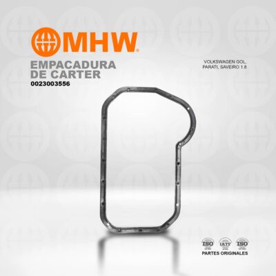 EMPACADURA DE CARTER MOTOR VOLKSWAGEN GOL, PARATI, SAVEIRO 1.6, 1.8/ MHW