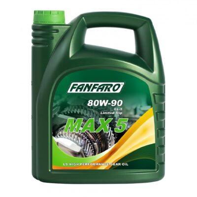 ACEITE DE CAJA SINCRONICA MINERAL FANFARO MAX 5 SAE 80W-90 API GL-5 (ENVASE DE 4 LITROS) FANFARO
