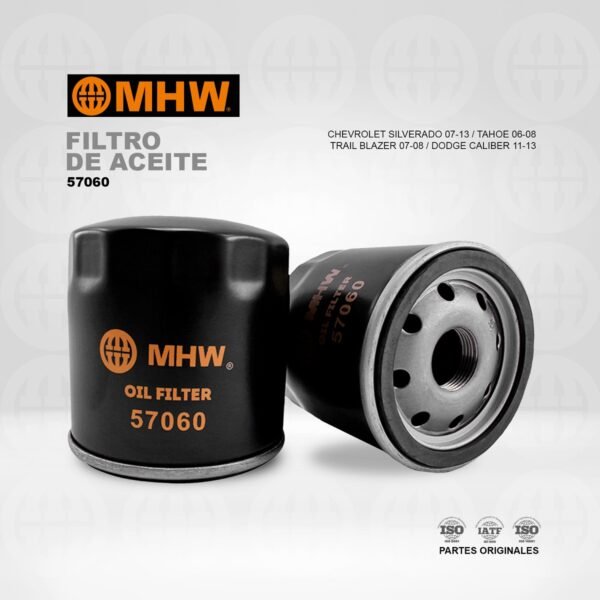 FILTRO DE ACEITE / CHE. SILVERADO- TAHOE- TRAIL BLAZER- DODGE CALIBER / MHW