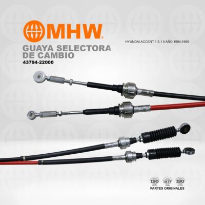 GUAYA SELECTORA DE CAMBIO HYUNDAI ACCENT 1.5 AÑO (94-99) MHW