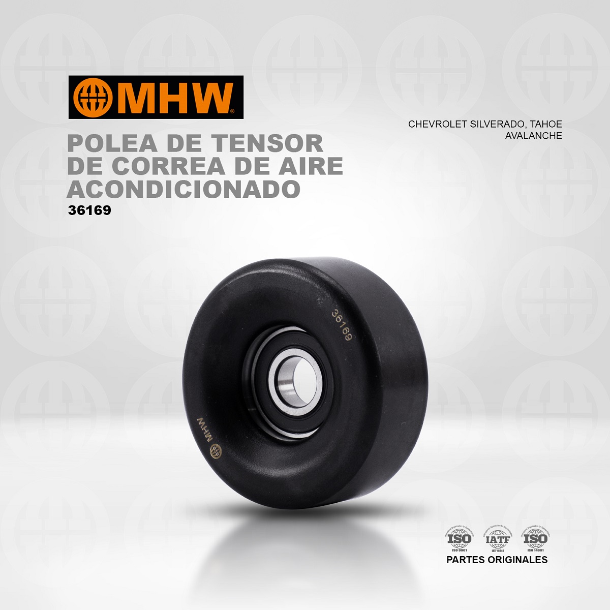 POLEA DE TENSOR DE CORREA DE AIRE ACONDICIONADO CHEVROLET SILVERADO/ TAHOE/ AVALANCHE MHW