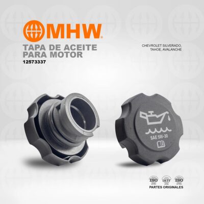 TAPA DE ACEITE PARA MOTOR CHEVROLET SILVERADO, TAHOE, AVALANCHE MHW