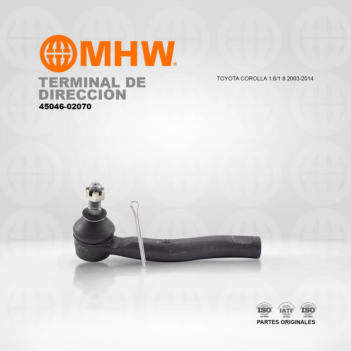TERMINAL DE DIRECCION DERECHO TOYOTA COROLLA NEW SENSATION 03-08 MHW