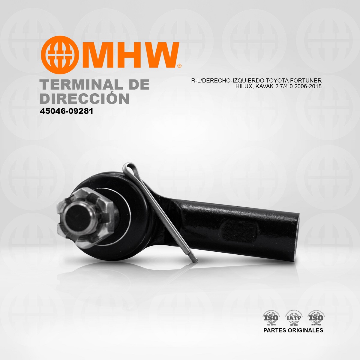 TERMINAL DE DIRECCIÓN R-L/DERECHO-IZQUIERDO TOYOTA FORTUNER, HILUX, KAVAK 2006-2018 MHW