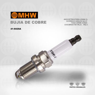 BUJIA AVEO/ OPTRA / CLIO / ORINOCO ARAUCA/ TIGGO / SPARK / HONDA CIVIC/ FIAT PALIO (CH-41-602SA) MHW