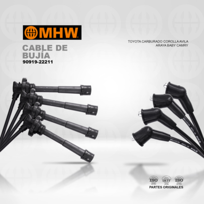 CABLE DE BUJIA TOYOTA CARBURADO COROLLA AVILA ARAYA BABY CAMRY MHW