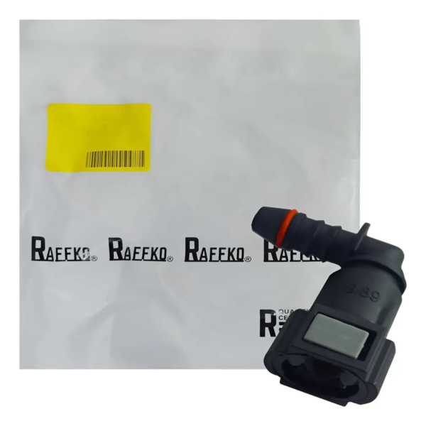 CONECTOR DE GASOLINA GRUESO CURVO 9,89MM ACOPLE FLAUTA/ AVEO/ OPTRA/ CORSA/ SPARK/ MERIVA/ DMAX/ FIESTA DUTY PALIO/ RAFFKO
