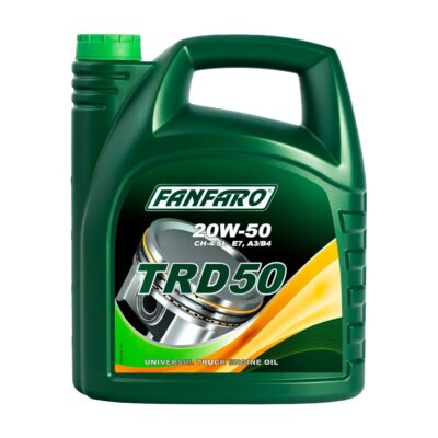 ACEITE MINERAL MOTOR DIESEL Y GASOLINA TRD 50 SHPD SAE 20W-50 API CH-4/SL DE 5L FANFARO
