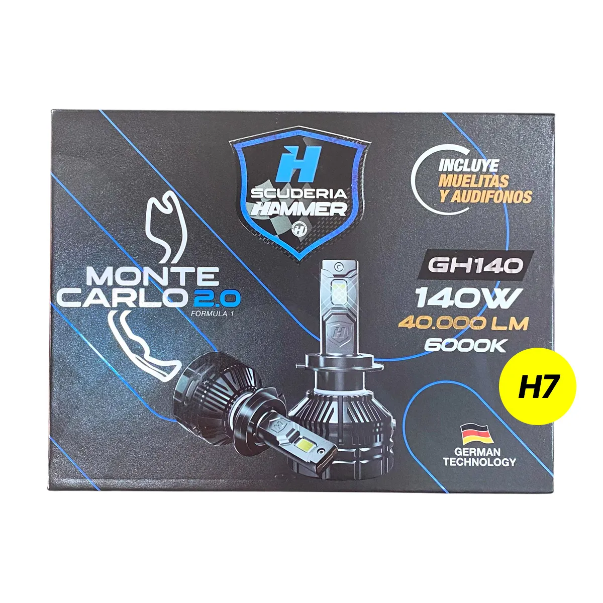 BOMBILLO LED 2.0 H7 6500K 140W (40.000 LM) HAMMER