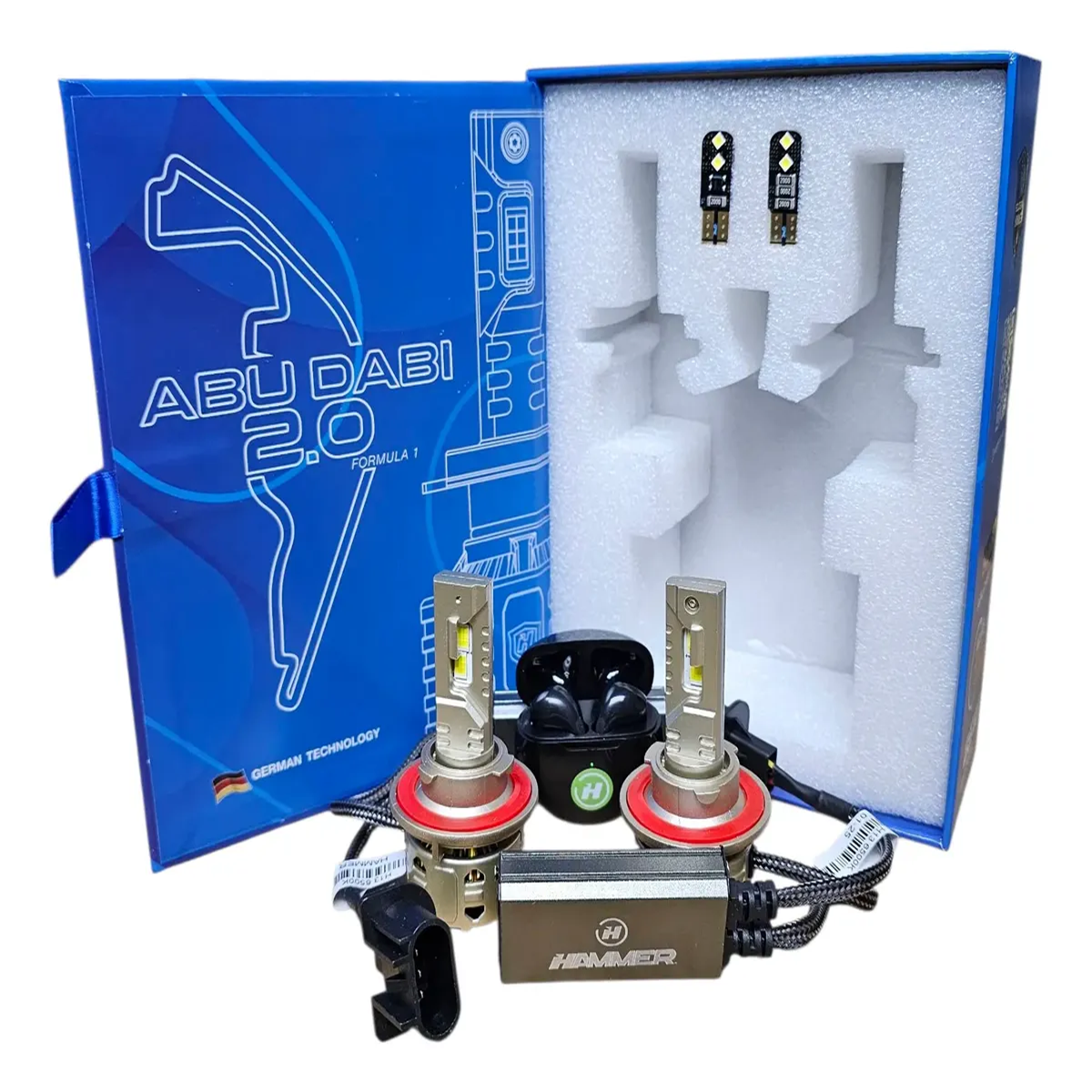 BOMBILLO LED ABU DABI 2.0 H13 SCUDERIA (KIT) 6000K 85W (28.000 LM) HAMMER
