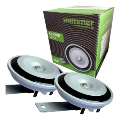 JUEGO DE CLAXON PLATA 12V HAMMER
